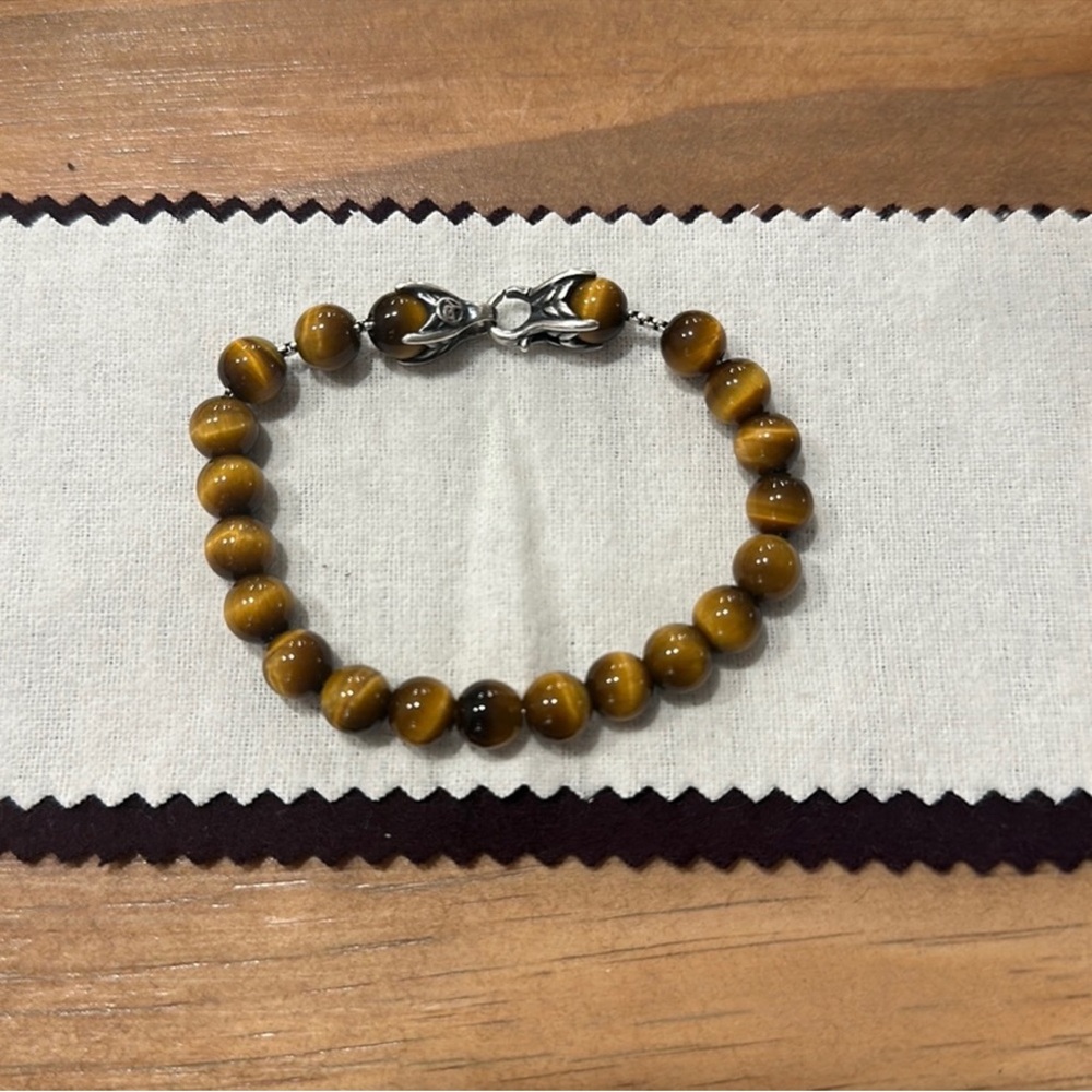 David Yurman Tiger Eye Beaded Women’s Bracelet - Brown